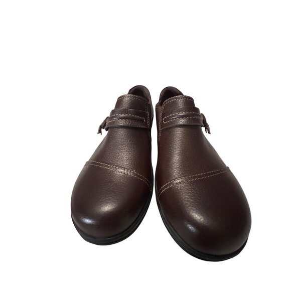 Clarks Womens Cheyn Madi‎ Leather Slip-On Loafers - Dark Brown Size 7M - Picture 2 of 7